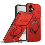 For Samsung Galaxy A35 5G Case Magnetic Case Ring Kickstand Slide Camera Cover TPU PC Hybrid Phone Shell