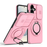 Til Samsung Galaxy A55 5G Cover Magnetisk Cover Ring Kickstand Skyde Kamera Cover TPU PC Hybrid Telefon Etui