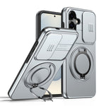 Til Samsung Galaxy A55 5G Cover Magnetisk Cover Ring Kickstand Skyde Kamera Cover TPU PC Hybrid Telefon Etui