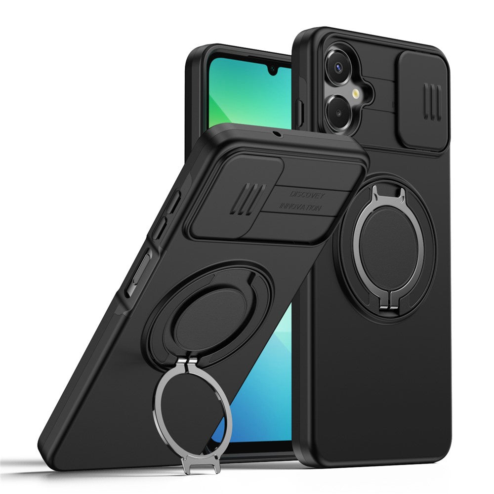 For Samsung Galaxy A06 4G  /  A06 5G Case Magnetic Case Ring Kickstand Slide Camera Cover TPU PC Hybrid Phone Shell