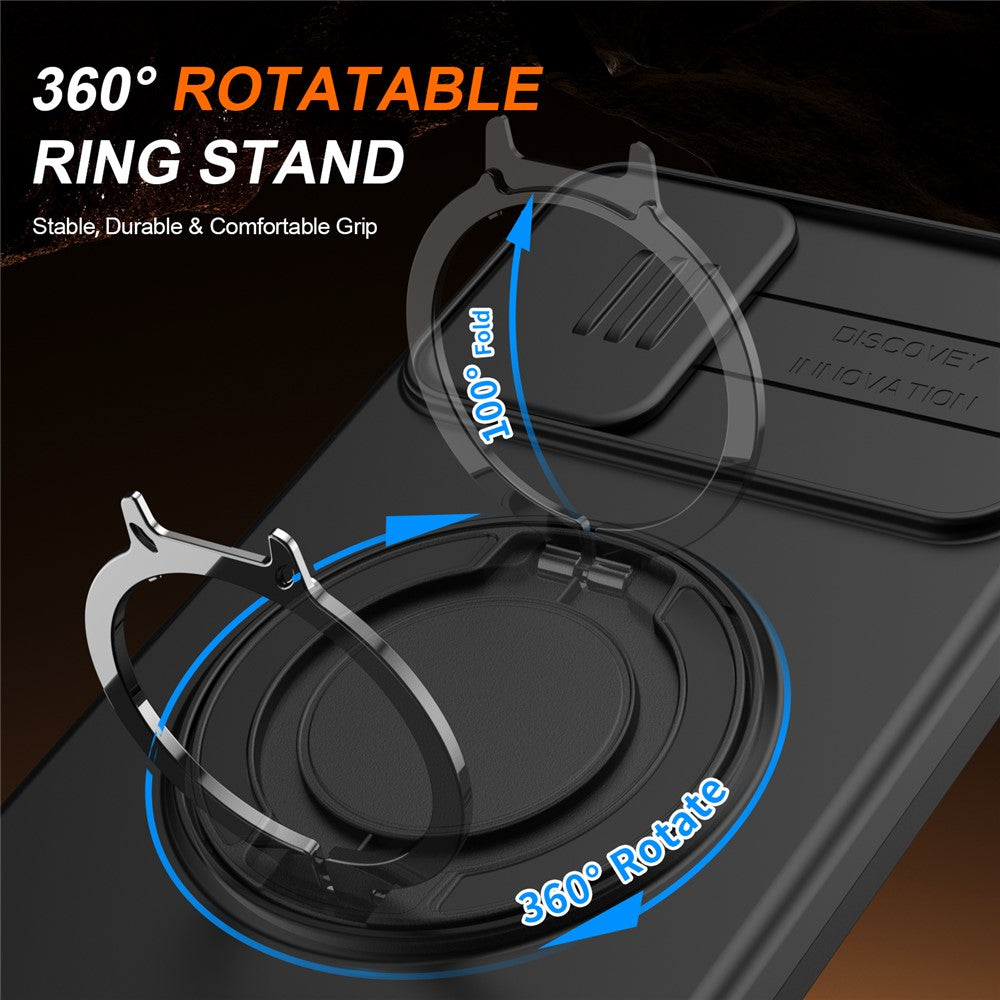 For Samsung Galaxy A06 4G  /  A06 5G Case Magnetic Case Ring Kickstand Slide Camera Cover TPU PC Hybrid Phone Shell