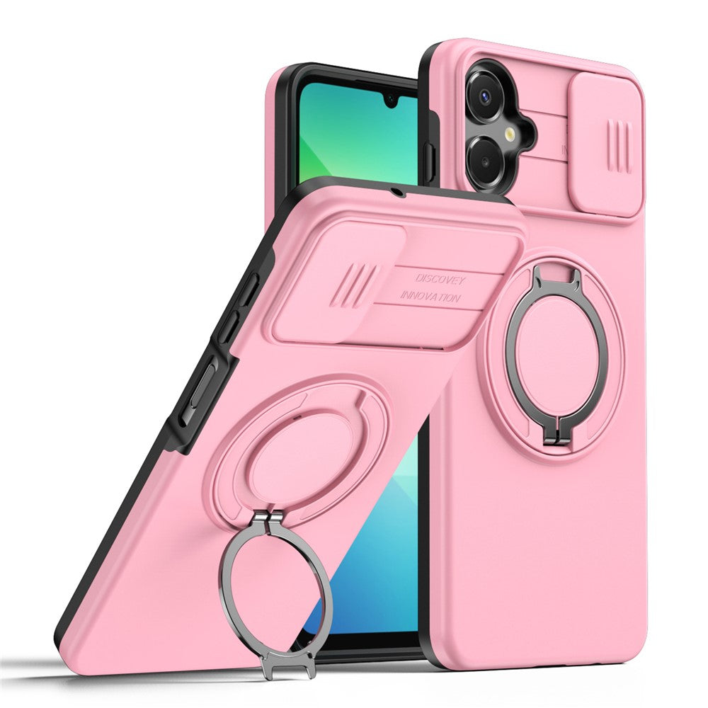 For Samsung Galaxy A06 4G  /  A06 5G Case Magnetic Case Ring Kickstand Slide Camera Cover TPU PC Hybrid Phone Shell