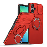 Til Samsung Galaxy A08 5G / A08 4G / A07 5G / A07 4G Cover Magnetisk Cover Ring Stander Slide Kameradæksel TPU PC Hybrid Telefoncover