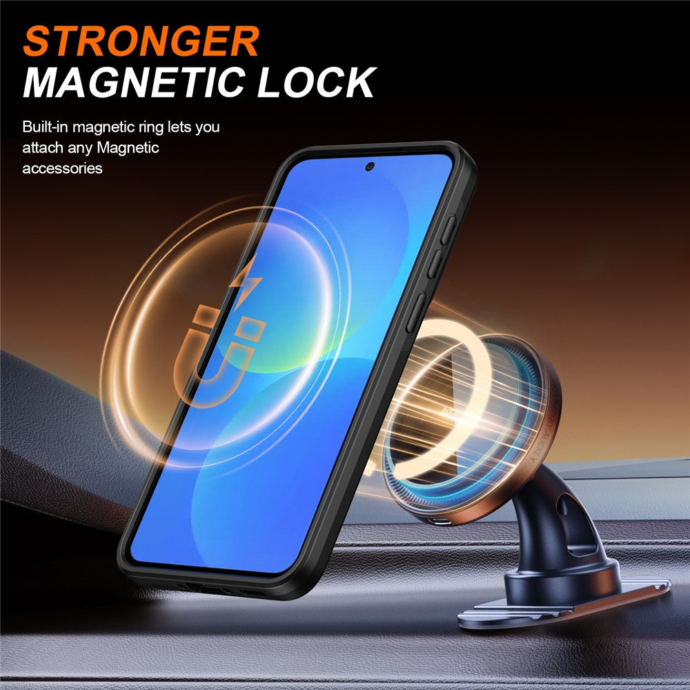 Til Samsung Galaxy A57 5G Etui Magnetisk Etui Ringstøtte Skydekameralåg TPU PC Hybrid Telefoncover