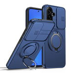 Til Samsung Galaxy A57 5G Etui Magnetisk Etui Ringstøtte Skydekameralåg TPU PC Hybrid Telefoncover