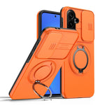 Til Samsung Galaxy A57 5G Etui Magnetisk Etui Ringstøtte Skydekameralåg TPU PC Hybrid Telefoncover