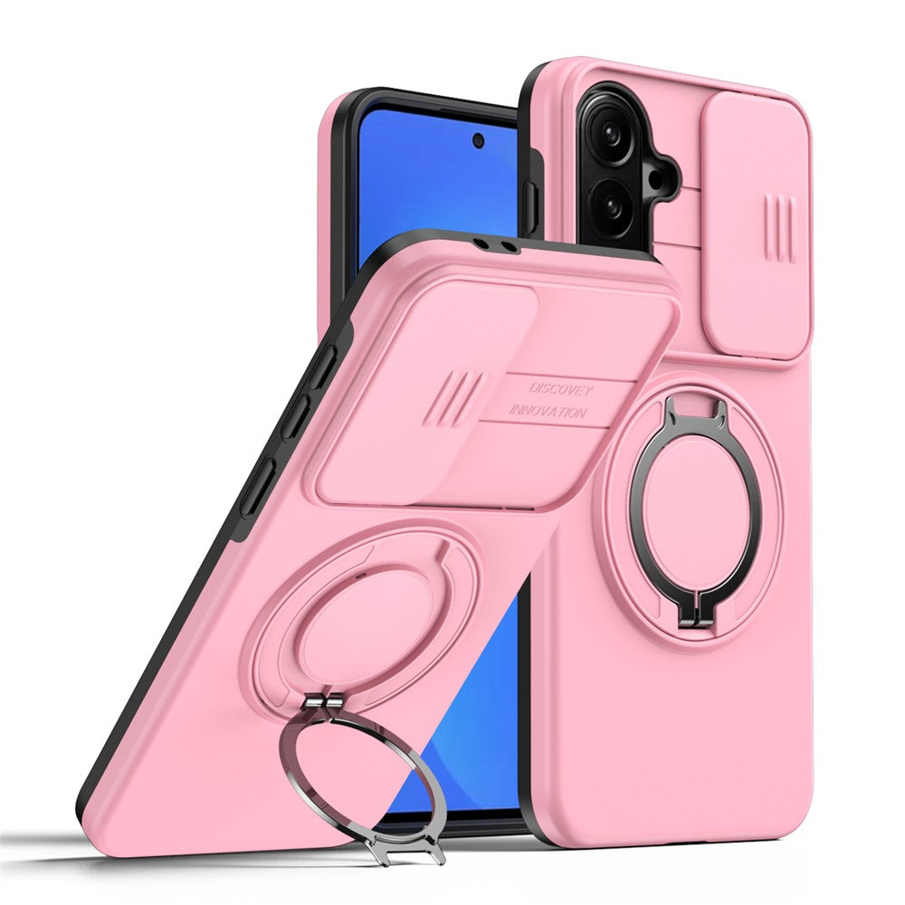 Til Samsung Galaxy A57 5G Etui Magnetisk Etui Ringstøtte Skydekameralåg TPU PC Hybrid Telefoncover