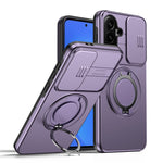 Til Samsung Galaxy A57 5G Etui Magnetisk Etui Ringstøtte Skydekameralåg TPU PC Hybrid Telefoncover