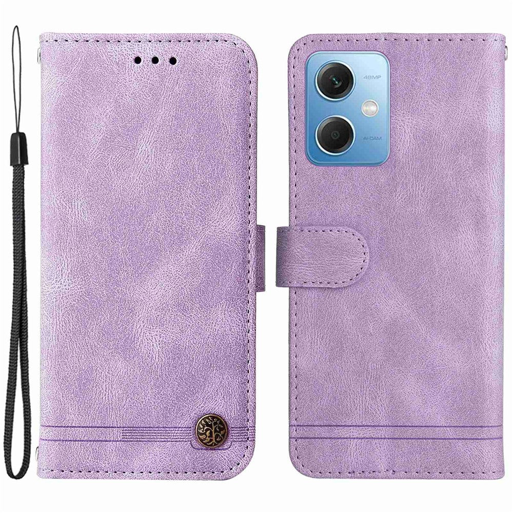 Xiaomi Redmi Note 12 5G (Global) / (Indien) / (Kina) / Poco X5 5G Läderplånboksfodral Skin Touch mobilfodral Stativ med Rem