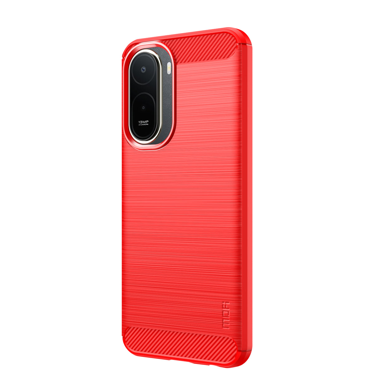 Mofi Back Cover For Xiaomi Poco C85x 5G / Redmi A7 Pro 4G (171.56mm) / Redmi A7 Pro 5G Brushed Texture Carbon Fiber Soft TPU Case