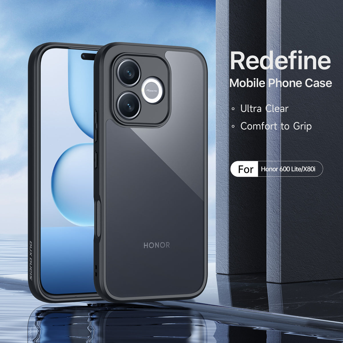 Dux Ducis For Honor Play11 Plus 5G / 600e 5G / X80i 5G / 600 Lite 5G Aimo Series PC + TPU Klar Bagside Cover (REACH Certificering)