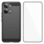 WANLONFENG För Xiaomi Redmi Turbo 5 Max 5G / Xiaomi Poco X8 Pro Max 5G Skal med Skärmfilm LS-serien Stort Linshål Borstad Textur TPU mobilskal