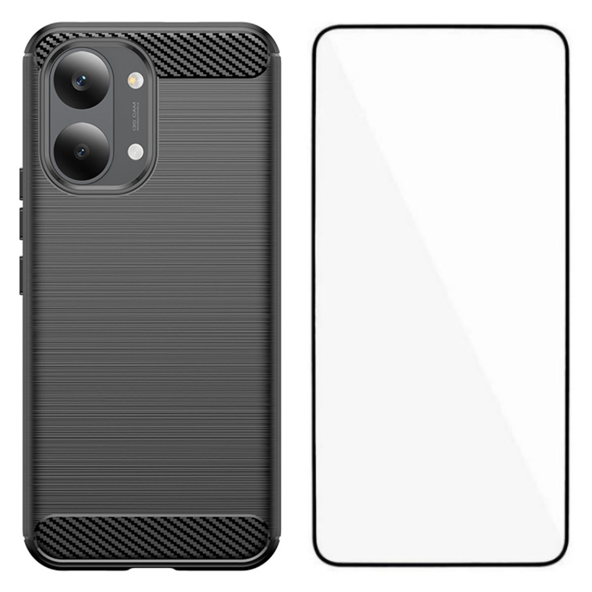 WANLONFENG För Xiaomi Redmi Turbo 5 Max 5G / Xiaomi Poco X8 Pro Max 5G Skal med Skärmfilm LS-serien Stort Linshål Borstad Textur TPU mobilskal