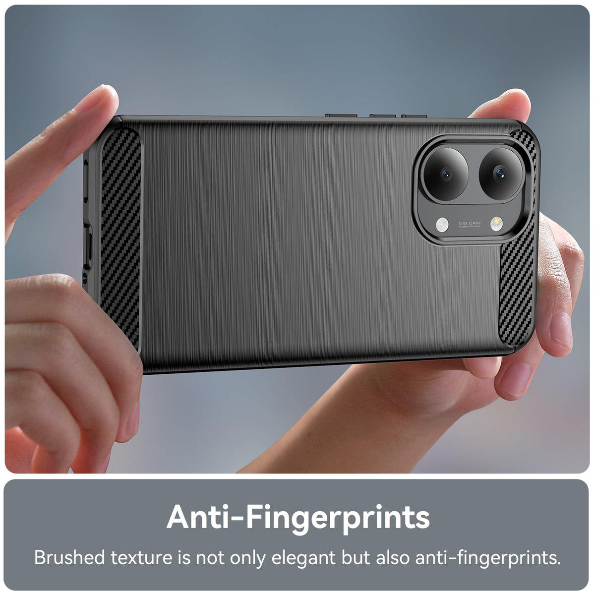 WANLONFENG För Xiaomi Redmi Turbo 5 Max 5G / Xiaomi Poco X8 Pro Max 5G Skal med Skärmfilm LS-serien Stort Linshål Borstad Textur TPU mobilskal