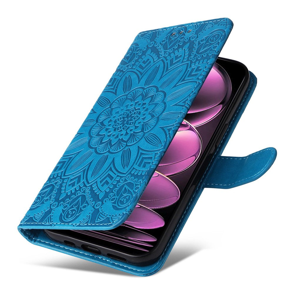 For Xiaomi Redmi Note 12 Pro 5G  / Note 12 Pro Speed 5G / Poco X5 Pro 5G  PU Leather Sunflower Imprinted Phone Case Magnetic Closure Stand Flip Cover with Wrist Strap