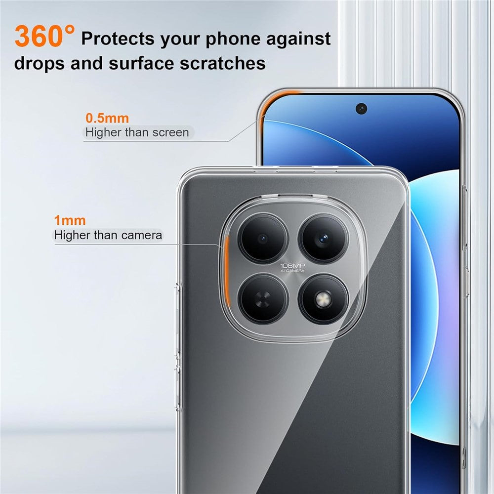 For Xiaomi Poco M8 5G  /  Redmi Note 15 5G (Global)  /  15 4G (Global) Case Anti-Fingerprint Crystal Clear TPU Phone Cover