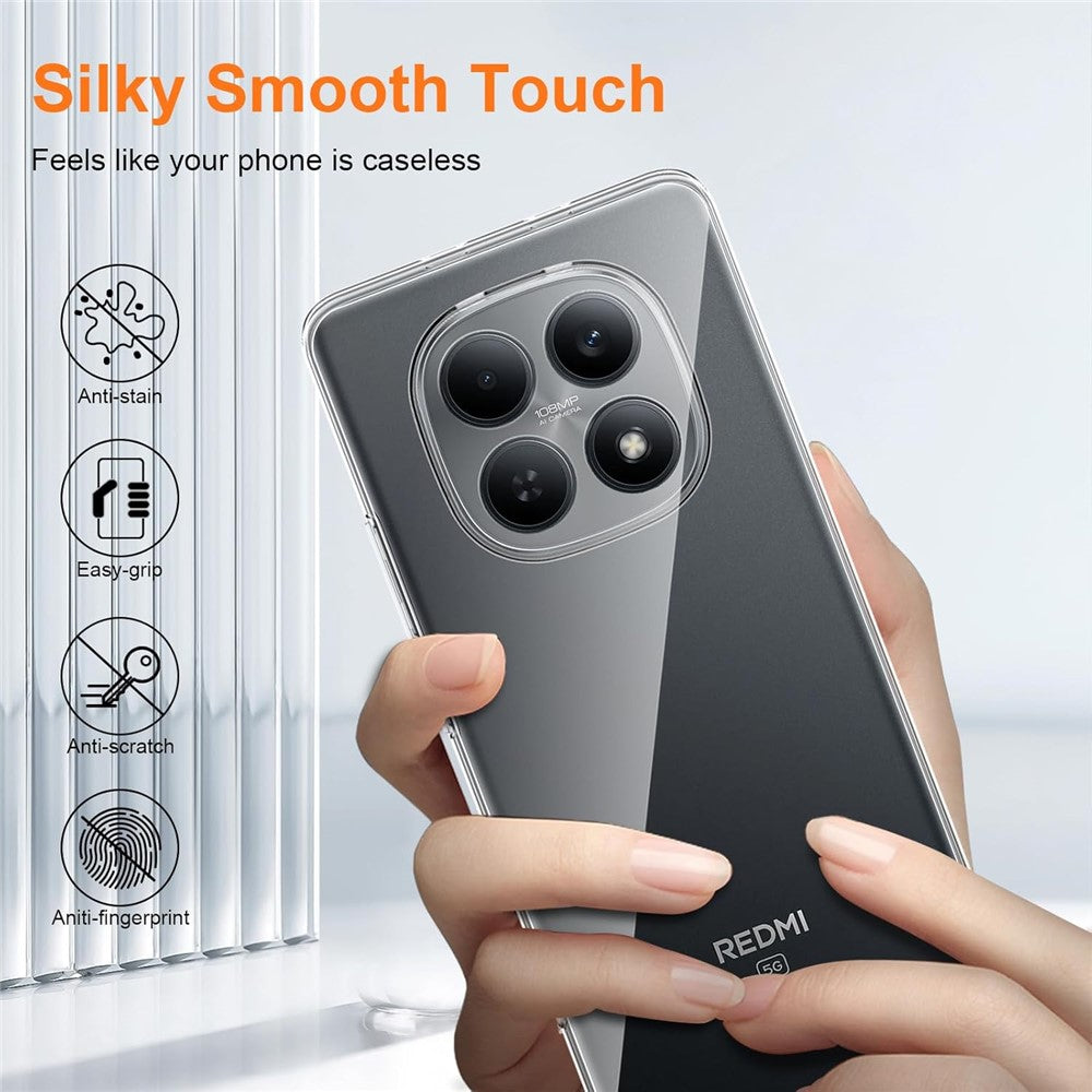For Xiaomi Poco M8 5G  /  Redmi Note 15 5G (Global)  /  15 4G (Global) Case Anti-Fingerprint Crystal Clear TPU Phone Cover