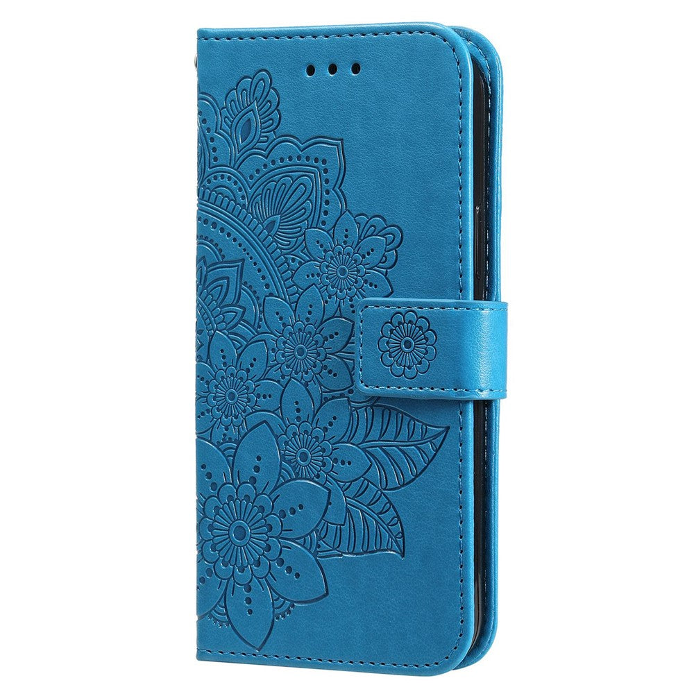 For Xiaomi Redmi Note 12 Pro 5G  / Note 12 Pro Speed 5G / Poco X5 Pro 5G PU Leather Magnetic Closure Flower Imprinted Case Stand Feature Wallet Full Body Protective Phone Cover Shell with Strap