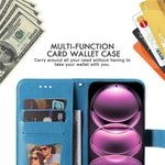 For Xiaomi Redmi Note 12 Pro 5G  / Note 12 Pro Speed 5G / Poco X5 Pro 5G PU Leather Magnetic Closure Flower Imprinted Case Stand Feature Wallet Full Body Protective Phone Cover Shell with Strap