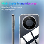 Fodral till Honor Magic8 Lite 5G / X9d 5G / X70 5G TPU genomskinligt mobilskal + 2 st. härdat glasskärmfilm 2.5D bågformad kant
