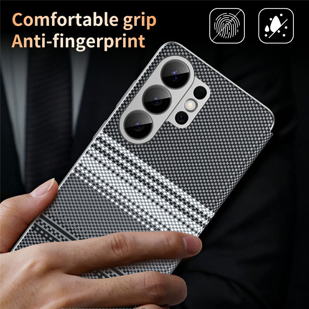 Til Samsung Galaxy S26 Ultra Etui Kortlomme Visningsvindue Gradientfarve Ternmønster Læder Telefoncover