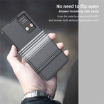 Til Samsung Galaxy S26 Ultra Etui Kortlomme Visningsvindue Gradientfarve Ternmønster Læder Telefoncover
