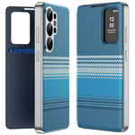 Til Samsung Galaxy S26 Ultra Etui Kortlomme Visningsvindue Gradientfarve Ternmønster Læder Telefoncover