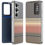 Til Samsung Galaxy S26 Ultra Etui Kortlomme Visningsvindue Gradientfarve Ternmønster Læder Telefoncover