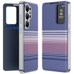 Til Samsung Galaxy S26 Ultra Etui Kortlomme Visningsvindue Gradientfarve Ternmønster Læder Telefoncover