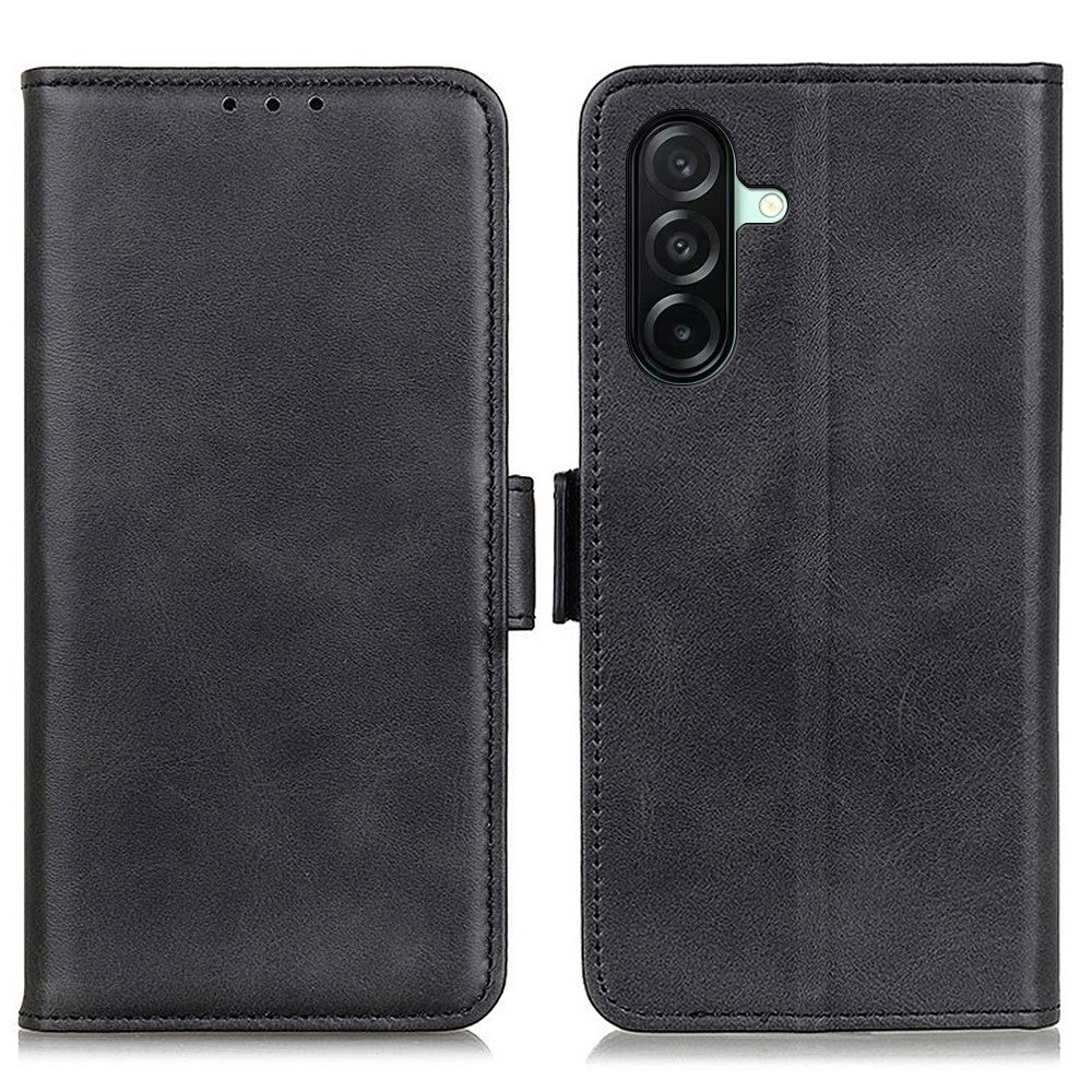For Samsung Galaxy A27 5G Case Stand Cowhide Texture PU Leather Phone Cover