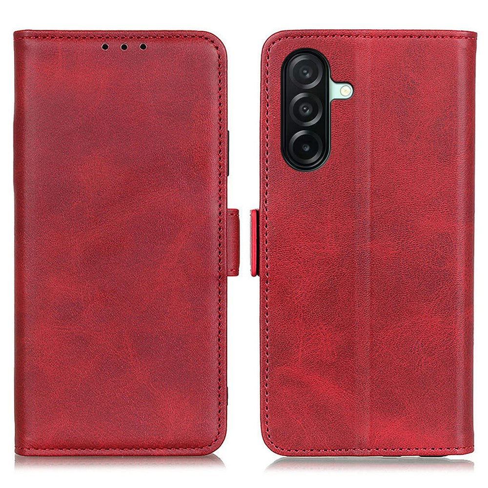 For Samsung Galaxy A27 5G Case Stand Cowhide Texture PU Leather Phone Cover