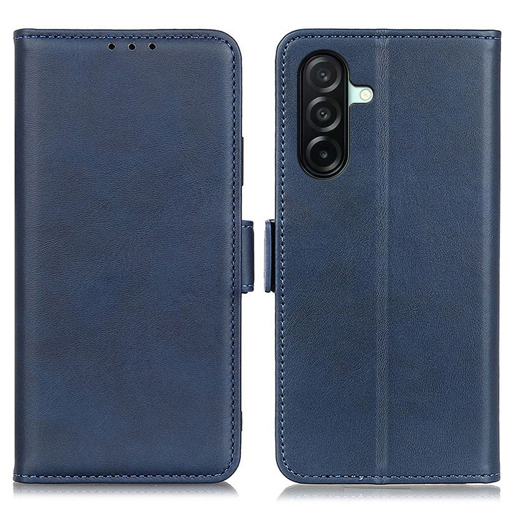 For Samsung Galaxy A27 5G Case Stand Cowhide Texture PU Leather Phone Cover