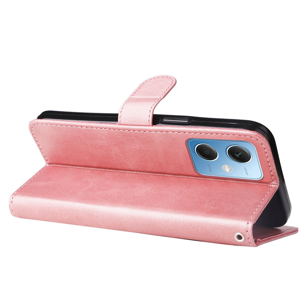 Mobilcover med strukturmønster til Xiaomi Redmi Note 12 5G (Global) / (Indien) / (Kina) / Poco X5 5G, PU-læder i lommestil, lynlås, folio-pung med stativ