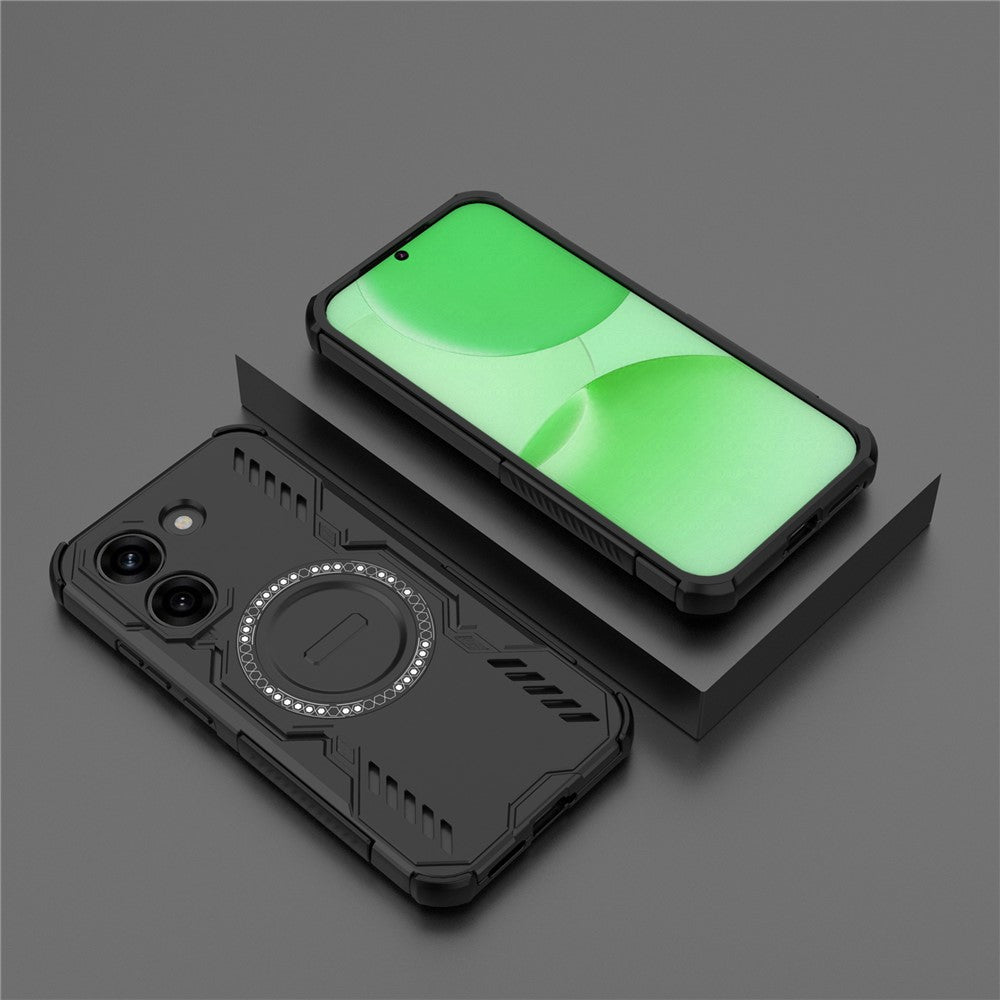 Xiaomi Redmi Turbo 5 5G / Poco X8 Pro 5G magnetisk Butterfly Armor-cover, huldesign, varmeafledende PC + TPU-mobilcover