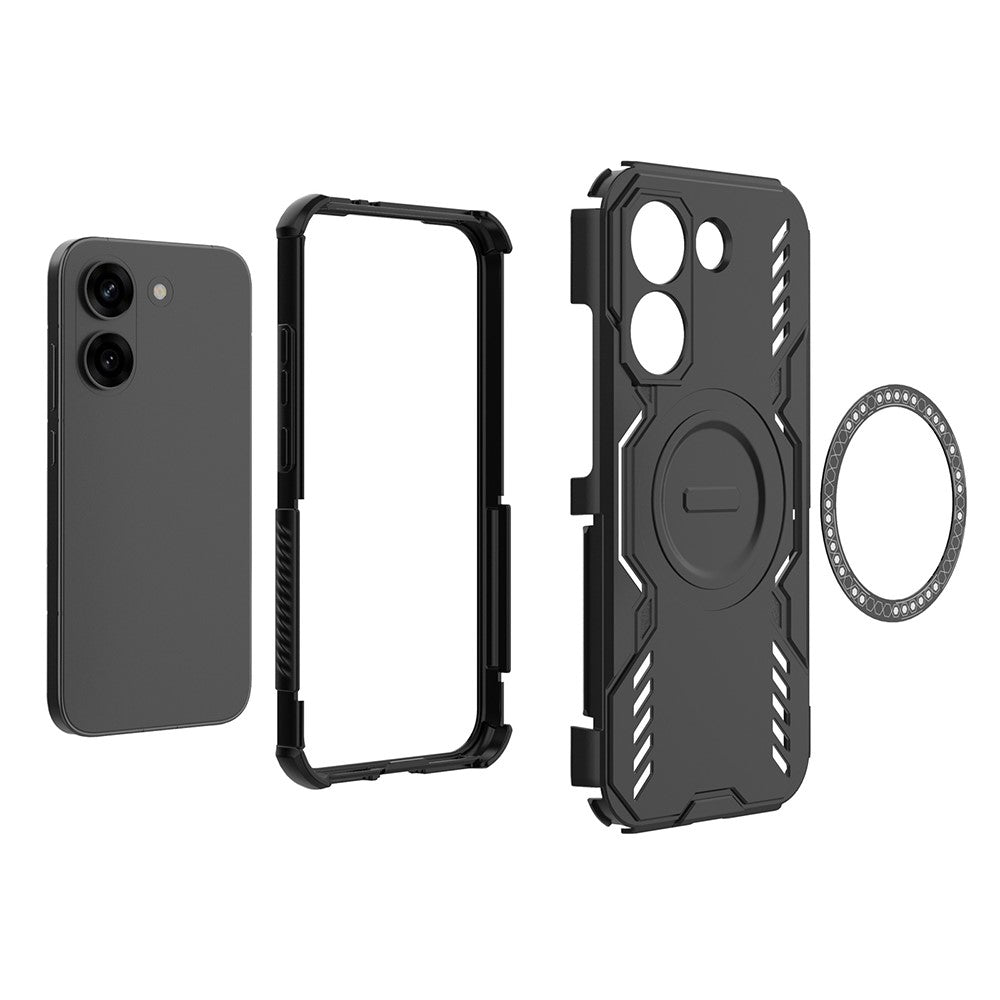 Xiaomi Redmi Turbo 5 5G / Poco X8 Pro 5G magnetisk Butterfly Armor-cover, huldesign, varmeafledende PC + TPU-mobilcover