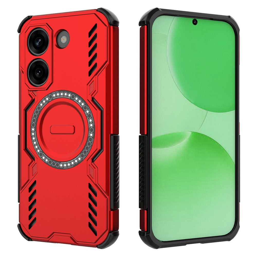 Xiaomi Redmi Turbo 5 5G / Poco X8 Pro 5G magnetisk Butterfly Armor-cover, huldesign, varmeafledende PC + TPU-mobilcover
