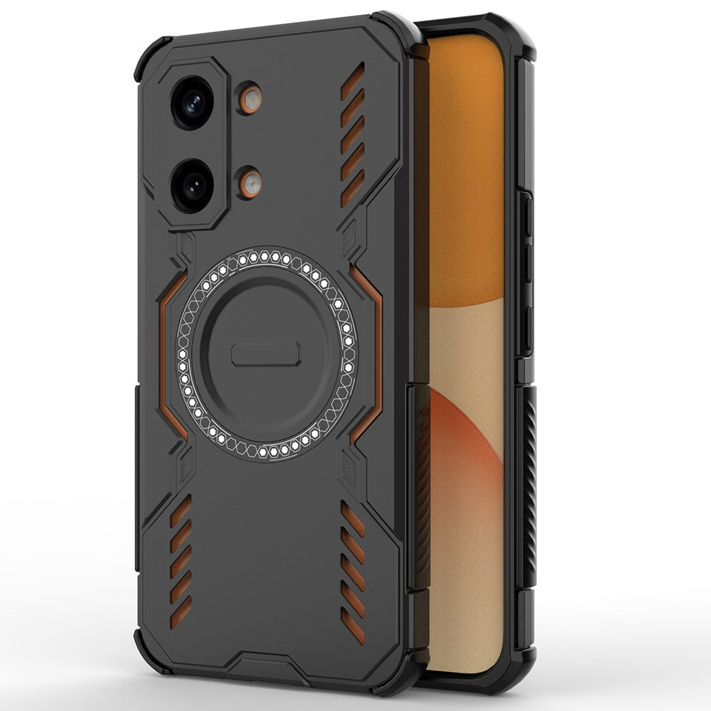 Til Xiaomi Redmi Turbo 5 Max 5G / Poco X8 Pro Max 5G, magnetisk cover med sommerfuglerustning, udhulet varmeafledning og PC + TPU-mobilcover