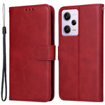 For Xiaomi Redmi Note 12 Pro 5G  / Note 12 Pro Speed 5G / Poco X5 Pro 5G Calf Texture PU Leather Case Stand Wallet Phone Protective Cover with Strap