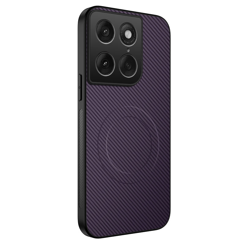 WANLONFENG För Motorola Moto X70 Air Pro 5G / Motorola Signature 5G TQ-serien Magnetiskt skal Kolfiberstruktur PC TPU mobilskal