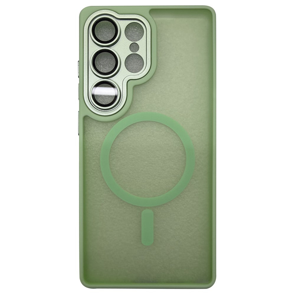 For Samsung Galaxy S23 Ultra Magnetic Case Skin-Touch PC + TPU Phone Cover