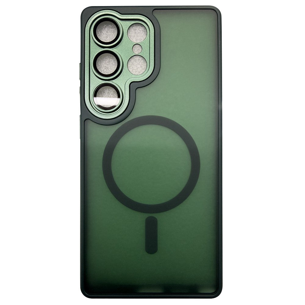 For Samsung Galaxy S23 Ultra Magnetic Case Skin-Touch PC + TPU Phone Cover