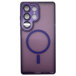 For Samsung Galaxy S24 Ultra Magnetic Case Skin-Touch PC + TPU Phone Cover