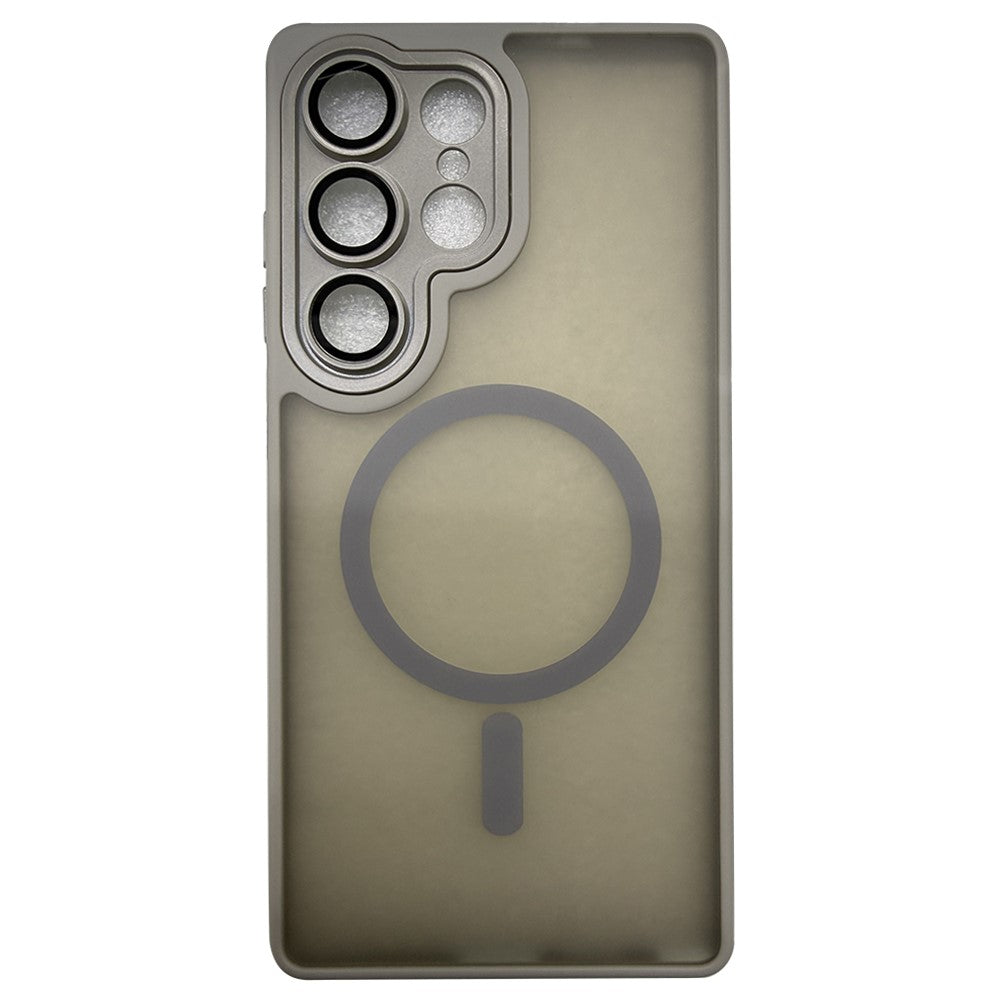 For Samsung Galaxy S24 Ultra Magnetic Case Skin-Touch PC + TPU Phone Cover