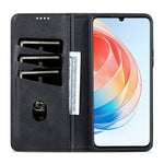 AZNS PU Leather Phone Case for Honor Play 40 Plus 5G Cowhide Texture Protective Cover Magnetic Closure Folio Flip Wallet Stand Case