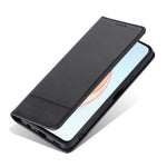 AZNS PU Leather Phone Case for Honor Play 40 Plus 5G Cowhide Texture Protective Cover Magnetic Closure Folio Flip Wallet Stand Case