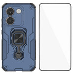 WANLONFENG För Xiaomi Redmi Turbo 5 5G / Xiaomi Poco X8 Pro 5G mobilskal PC TPU Baksida Stativ med Härdat Glas