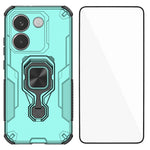 WANLONFENG För Xiaomi Redmi Turbo 5 5G / Xiaomi Poco X8 Pro 5G mobilskal PC TPU Baksida Stativ med Härdat Glas