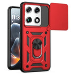 For Motorola Signature 5G Case with Slide Camera Lid PC + TPU Kickstand Phone Cover
