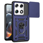 For Motorola Signature 5G Case with Slide Camera Lid PC + TPU Kickstand Phone Cover