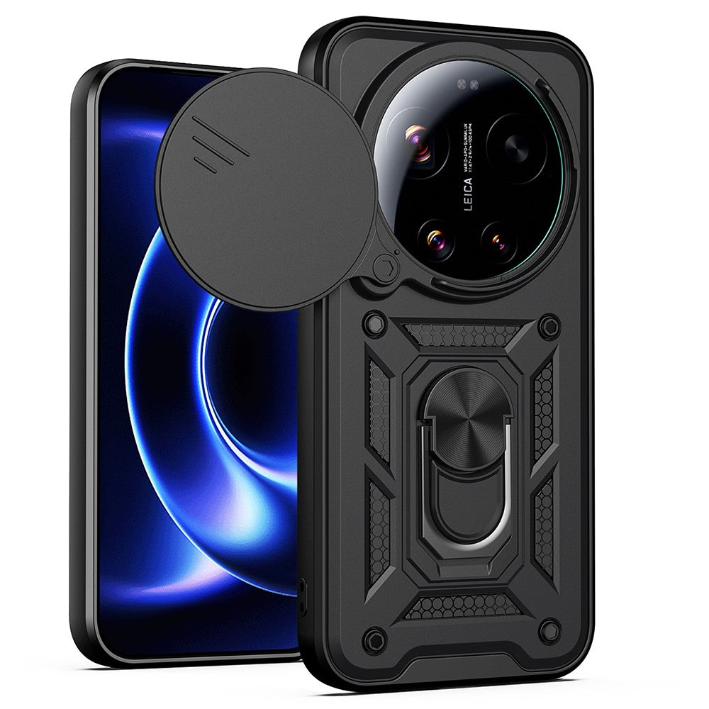 AMORUS For Xiaomi 17 Ultra 5G Case Kickstand PC + TPU Phone Cover with Camera Lens Slider